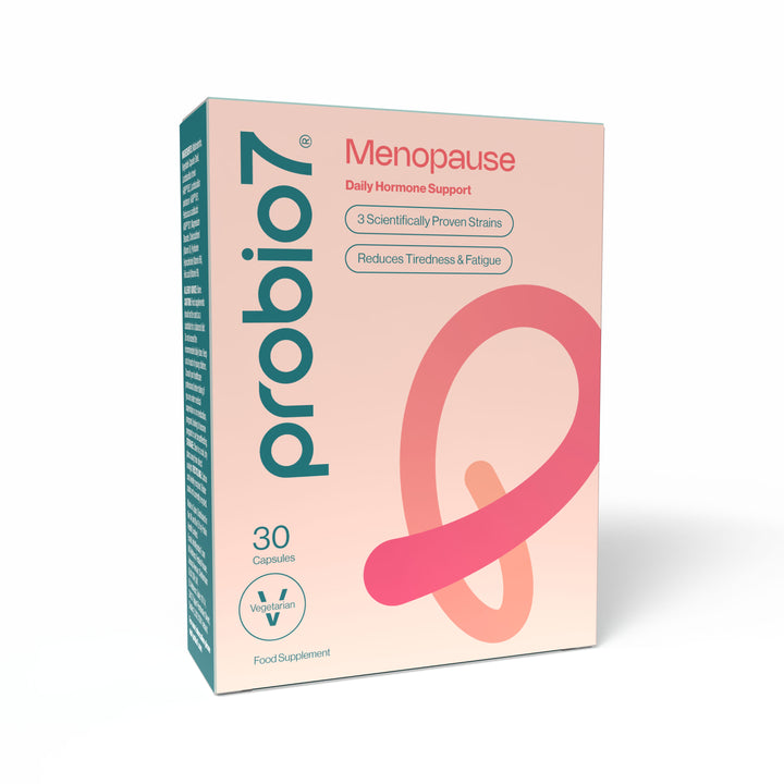 Probio7® Menopause —  Στοχευμένη φροντίδα στην εμμηνόπαυση & τις ορμονικές διακυμάνσεις. 3 στελέχη KABP™ + Βιταμίνη D, B6, B9. Για γυναίκες.